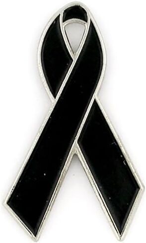 PinMart Awareness دبوس طية صدر السترة من المينا - دبوس شريطي مطلي بالنيكل والذهب - شريط الوقاية والتوعية - دبوس بروش المجوهرات مع قابض خلفي آمن in Kuwait