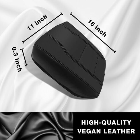 BestEvMod Center Console Armrest Pad Cover Compatible with Chevrolet Silverado EV/GMC Sierra EV 2024+ Accessories Extra Soft Microfiber Leather Protector Seat Armrest Cover (Black/Black Stiching) in Saudi Arabia