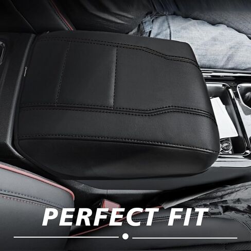 BestEvMod Center Console Armrest Pad Cover Compatible with Chevrolet Silverado EV/GMC Sierra EV 2024+ Accessories Extra Soft Microfiber Leather Protector Seat Armrest Cover (Black/Black Stiching) in Saudi Arabia