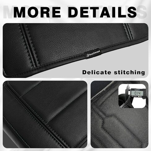 BestEvMod Center Console Armrest Pad Cover Compatible with Chevrolet Silverado EV/GMC Sierra EV 2024+ Accessories Extra Soft Microfiber Leather Protector Seat Armrest Cover (Black/Black Stiching) in Saudi Arabia