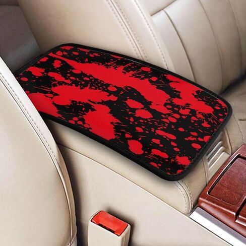 Horror Blood Splatter Car Armrest Storage Box Mat, Car Center Console Cover Accessories Interior for Most Cars in Saudi Arabia