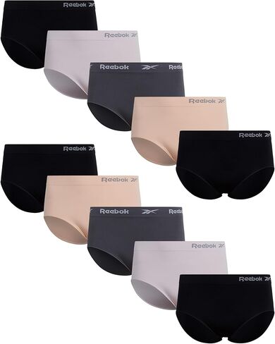 Reebok Women's Plus Size Briefs - 10 Pack Performance High Waisted Underwear for Women, Designed to Fit Your Curves (1X-3X) in Saudi Arabia