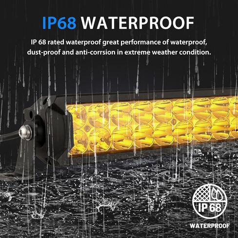 BIGLION.X 22 بوصة شريط إضاءة LED كهرماني 200 وات كومبو بقعة فيضان أصفر صف مزدوج للطرق الوعرة ضوء بار القيادة ضوء العمل in Kuwait