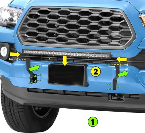 WeiSen 32" 150W LED Light Bar & Front Hidden Bumper Grille Mounting Brackets w/Wiring Kit Compatible with Toyota Tacoma 2016-2023 in Saudi Arabia