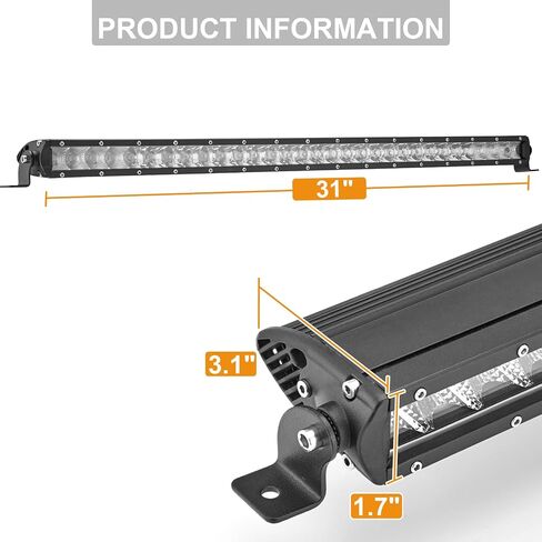 WeiSen 32" 150W LED Light Bar & Front Hidden Bumper Grille Mounting Brackets w/Wiring Kit Compatible with Toyota Tacoma 2016-2023 in Saudi Arabia