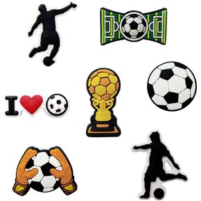 Soccer Shoe Charms - Sport-Themed Decoration Charms Gift for Boys Kids Teens and Adults - Set of 7