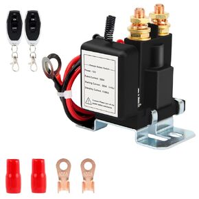 500A Remote Battery Disconnect Switch,DC 12V Car Battery Kill Switch, Anti-Theft High Current Battery Shut Off Switch for Auto Car Truck Trailer RV Boat SUV with 2 Remote Controls