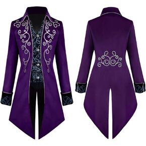 Women Red Vintage Jacket Steampunk Coat Medieval King Adult Tailcoat Cosplay Renaissance Punk Costume Frock Coat