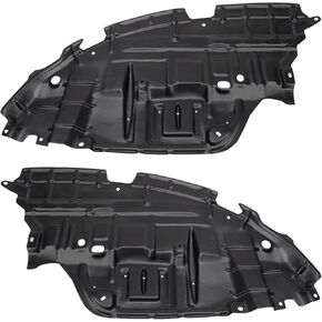 TRQ Front Driver & Passenger Side Engine Splash Shield Compatible with 2013-2015 Toyota Avalon TO1228197 TO1228198