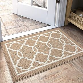 CHICHIC Khaki Indoors Doormat 31.5'' x 20'' Inch Welcome Mat Front Back Indoors Door Mats for Home Entrance Entry Way Entry Rugs Floor Mat Machines Washable Rugs Inside Non Slip Outdoors Rugs