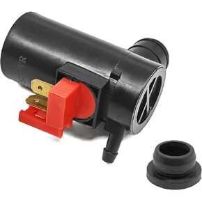 Front Windshield Washer Pump with Grommet Compatible with Subaru Forester 1998-2005, Outback 01-04, Honda CR-V 2002-2006, A-cura, Replaces OEM #: 38512-SA5-013 76806-SE3-G02