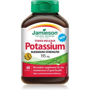 Jamieson Potassium 195mg, 60 caplets
