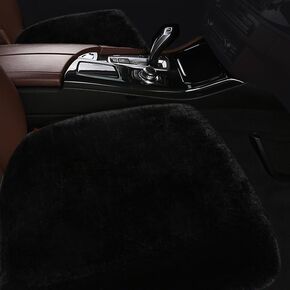Wool Car Seat Cushion Comfort Memory Foam Sheepskin Driver Seat Cushion Universal Size Fit for Most Car Truck SUV Or Van Office Chair Pad Winter Seat Covers (1PC Beige Front Seat)
