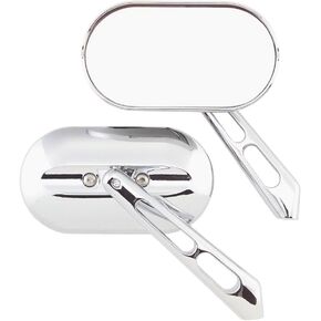 Kuryakyn 1430 Motorcycle Handlebar Accessory: Large Magnum Rear View Side Mirrors with Flat Glass, Chrome, 1 Pair
