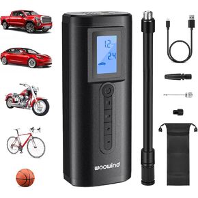 Woowind AP2-P Tire Inflator Portable Air Compressor 150PSI Air Pump for Car Tires, Bike Pump, Auto Stop, Quick Inflation for Car Owners, Cyclists