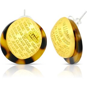 Sun and Earth 14k gold earrings suitable for New Year, Christmas and many occasions
