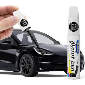PBSB Solid Black Touch Up Paint Compatible with Tesla, DIY Car Paint Scratch Repair, Automotive Paint, Quick & Easy Fix Scratch Repair for Tesla Model Y/3/X/S
