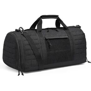 VEVOR 45L Tactical Duffle Bag, Military Duffle Bag with Shoe Compartment, Waterproof Tactical Duffle Bag for Men, Gym Workout Bag Gear Bag for Overnight, Basketball, Football, Fitness, Travel