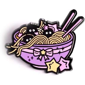 Untitled Ramen Soot Sprite Hard Enamel Pin Badge Nerd Anime Gift