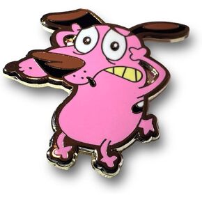 Courage Dog Pin Cartoon Dog Pin Courage Cartoon Cowardly Dog Character Metal Enamel Dog Pin cute Cartoon Pin Gifts Hard enamel Pin Gifts Gifts for Dog Lover Cartoon Cute Anime Pin for Backpack for Jacket in Saudi Arabia