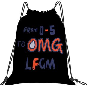 Funny From 0-5 To OMGS LFGM Ready For October-Mets drawstring bags sports drawstring bag small drawstring bag