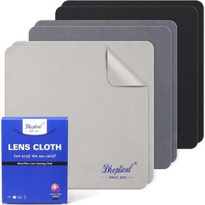 Microfiber Cleaning Cloths, 6 Pack 8x8 Inch Large Glasses Cloth, Cleaning Cloth for Glasses, Lens, Sunglasses, Screens & More
