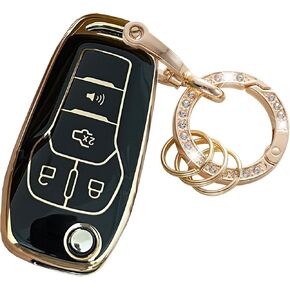 for Ford Key Fob Cover Key Protective Flip Key Shell Holder Fit for Ford Fusion 2013 2014 2015 2016 N5F-A08TAA 164-R7986 5924003 (Pink)