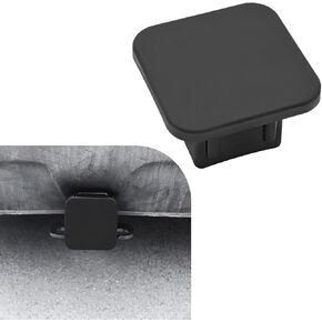 2 Inch Trailer Hitch Cover, Rubber Tube Plug Insert Cap for 2" Receivers, Square Dustproof Tow Receiver Tube Plug Cap, Universal Tow Hitch Cover for for Most Vehicles, SUV (Black)