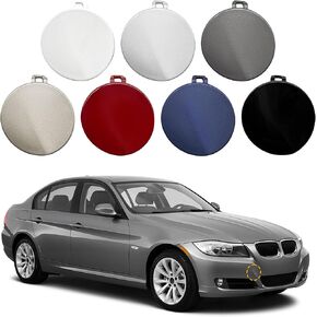 TOPUS Front Bumper Tow Hook Cover for BMW 3 Series E90 E91 328i 335i (Not for Cars with M Sport Package) Front Bumper Towing Eye Cap 2009 2010 2011 51117207299 (Snow Mountain White)