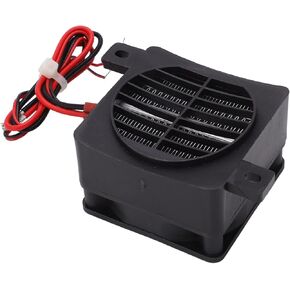 Air Heater, PTC Ceramic Heating DC12V 50W Constant Temp Reinforced Nylon Shell PTC Air Heater Insulation Temperature 2.4 X 2.4 X 1.7in Car Fan Heater for Car Small Space