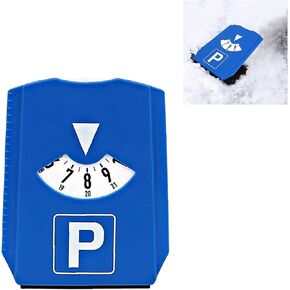 Digital Parking Timer Parking Disc with Ice Scraper European Parking Clock 24 Hour Time Display for Car Winter Packing