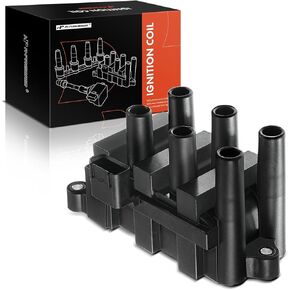 A-Premium Ignition Coil Pack Compatible with Ford, Mazda, Mercury - F-150 01-10, Ranger 01-08, Mustang 01-04, Cougar 01-02, B3000 01-08, Sable 01-05 - 2.5L, 3.0L, 3.8L, 4.2L - for 5F2Z-12029-AD