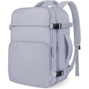 ZOMFELT Travel Backpack for Women Men, Carry on Backpack, TSA 15.6 inch Laptop Backpack Flight Approved, Personal Item Travel Bag Nurse Bag Casual Daypack for School Weekender Business Trip, Black