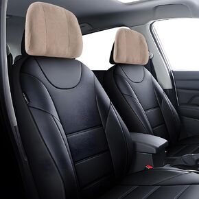 Set of 2 Car Pillows, Soft Driving Car Neck Pillow, 100% Memory Foam and Breathable Removable Cover, Ergonomic Car Headrest (Grey)