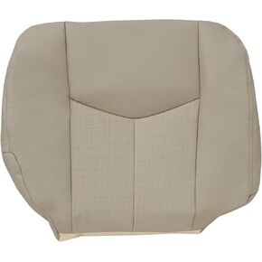 SecosAutoparts Passenger Side Bottom Perforated Leather Replacement Seat Cover Shale Light Neutral TanCompatible with Cadillac Escalade Escalade ESV Escalade EXT 2003 2004 2005 2006