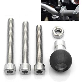 Maso Motorcycle Handlebar Clamp Ball with M8 Screws for RAM Mount