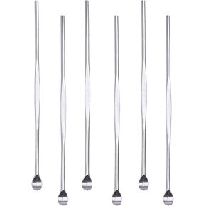 SUPVOX 6pcs Stainless Steel Ear Pick Metal Ear Spoon Ear Cleaner Tool Earwax Removal Kit