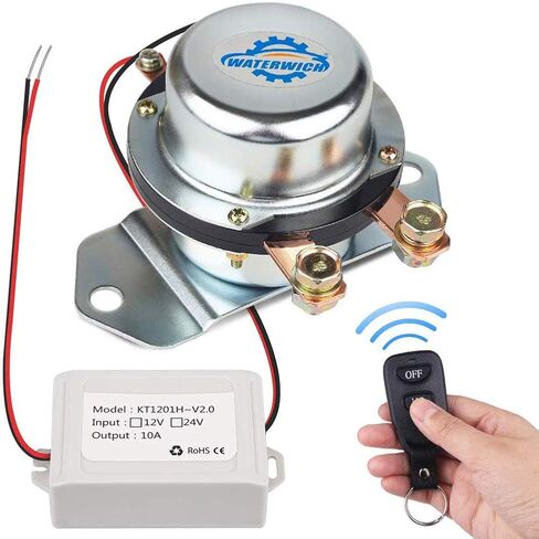 WATERWICH DC24V سيارة لاسلكية للتحكم عن بعد بطارية قطع التبديل قطع / إيقاف تشغيل البطارية التبديل 280Amp زر واحد السلطة قتل التبديل لBigTruck حافلة حفارة محمل البناء مركبة (24V) in Saudi Arabia