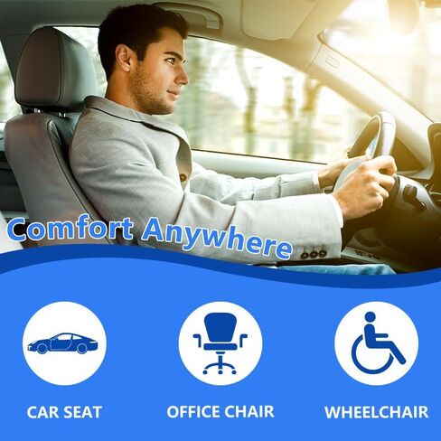 Wool Car Seat Cushion Comfort Memory Foam Sheepskin Driver Seat Cushion Universal Size Fit for Most Car Truck SUV Or Van Office Chair Pad Winter Seat Covers (1PC Beige Front Seat) in Saudi Arabia