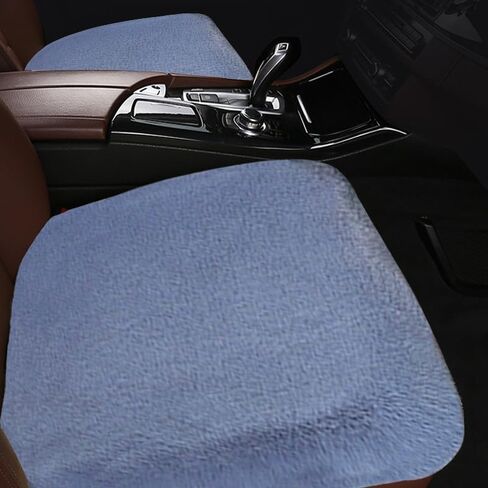 Wool Car Seat Cushion Comfort Memory Foam Sheepskin Driver Seat Cushion Universal Size Fit for Most Car Truck SUV Or Van Office Chair Pad Winter Seat Covers (1PC Beige Front Seat) in Saudi Arabia