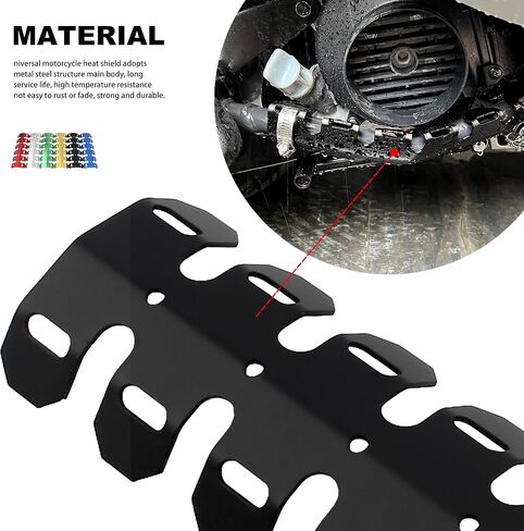 Motorcycle Metal Heat Shield Cover,Universal 9.8in Exhaust Pipe Anti Hot Ironing Tail Heat Shield Cover for All Off Road ATV Dirt Bike Racing(Blue) in Kuwait