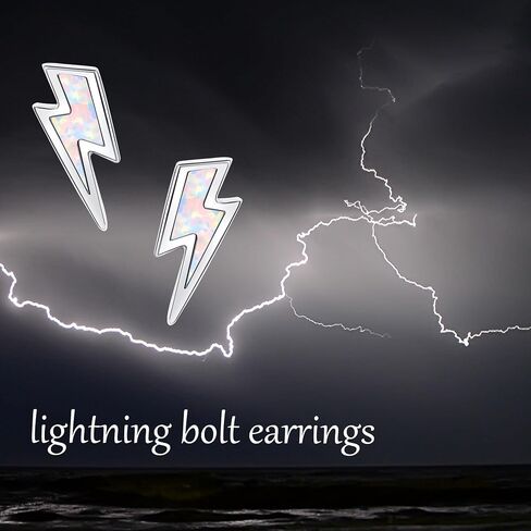 أقراط YAFEINI Lightning Bolt من الفضة الإسترلينية عيار 925 مجوهرات للنساء in Saudi Arabia