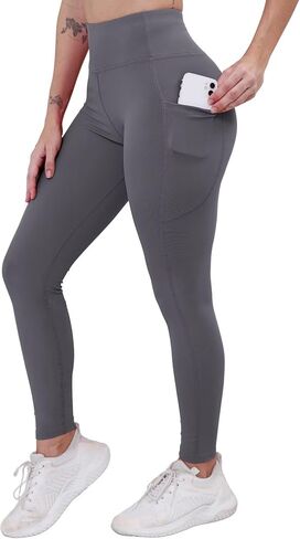 Leggings with Pockets for Women Buttery Soft Yoga Pants High Waist Tummy Control Workout Running Leggings in Saudi Arabia