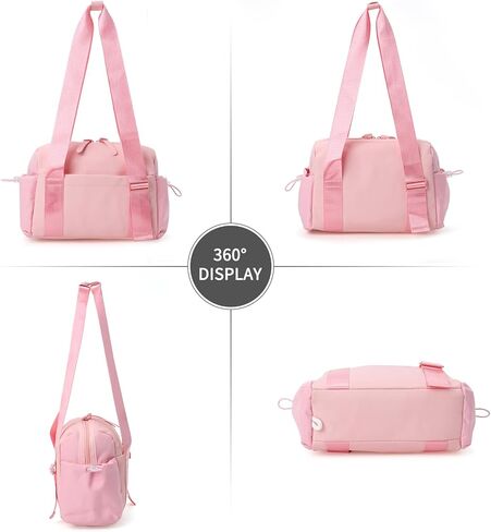 Didida Small Gym Bag for Women Girls,Waterproof Mini Gym Bag with Wet Compartment,Small Duffle Bag for Workout Sport Travel Weekender,Black in Kuwait