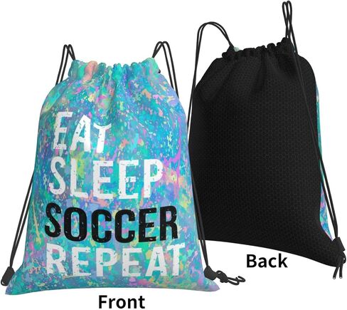 Eat Sleep Jiu- Jitsu Repeat Drawstring Backpack Gym Sack Sports String Bag Drawstring Sackpack For Women Men in Kuwait