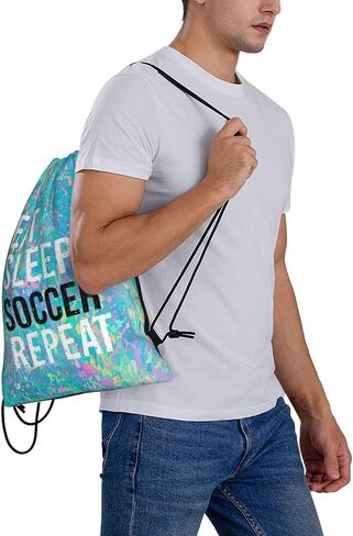 Eat Sleep Jiu- Jitsu Repeat Drawstring Backpack Gym Sack Sports String Bag Drawstring Sackpack For Women Men in Kuwait