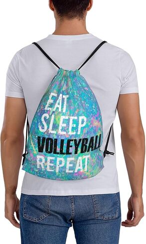 حقيبة ظهر برباط من Eat Sleep Jiu-Jitsu متكررة لصالة الألعاب الرياضية وحقيبة رياضية برباط للنساء والرجال in Kuwait