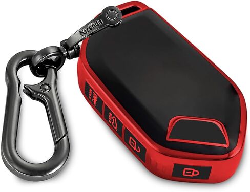for kia Key Fob Cover with keychian,TPU Protection Key Case Compatible with 2023 2024 Telluride EV5 Smart Remote Key(Red,5 Button) in Kuwait