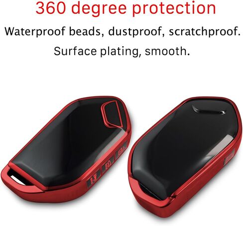 for kia Key Fob Cover with keychian,TPU Protection Key Case Compatible with 2023 2024 Telluride EV5 Smart Remote Key(Red,5 Button) in Kuwait