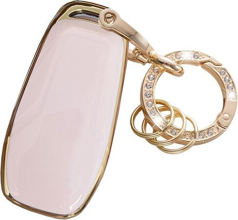 for Ford Key Fob Cover Key Protective Flip Key Shell Holder Fit for Ford Fusion 2013 2014 2015 2016 N5F-A08TAA 164-R7986 5924003 (Pink) in Saudi Arabia